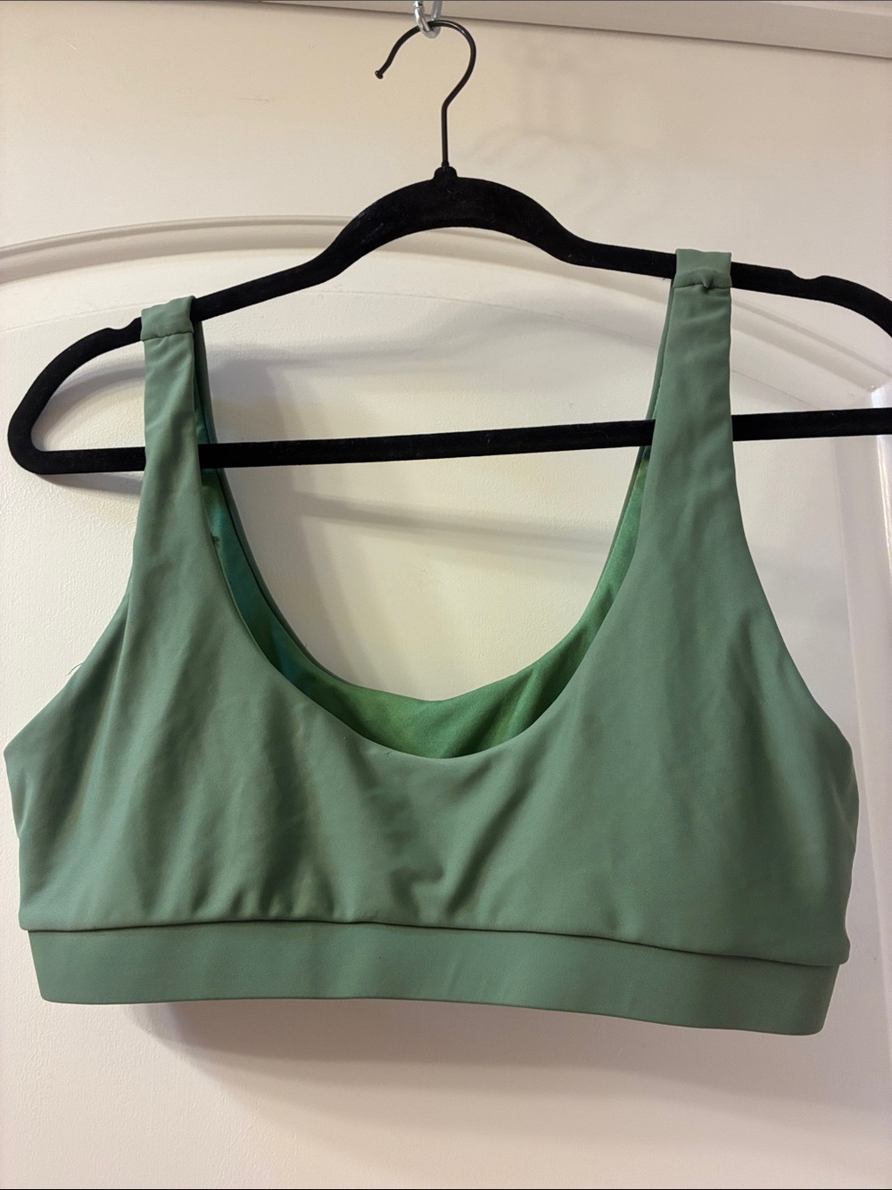 Women's Scoop Bikini Top in Sage Green